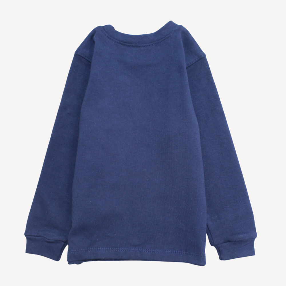 Plain Navy Long-Sleeved Undershirt