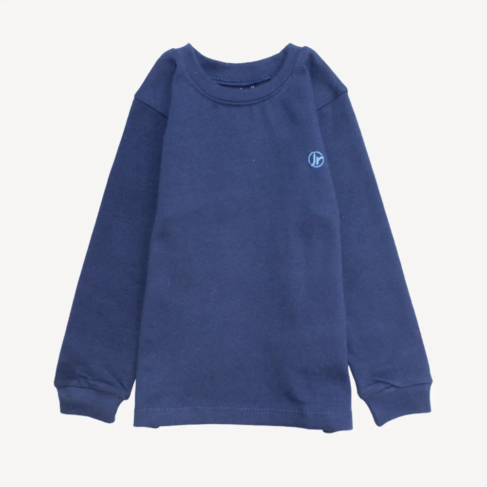 Plain Navy Long-Sleeved Undershirt - Clothing - Junior