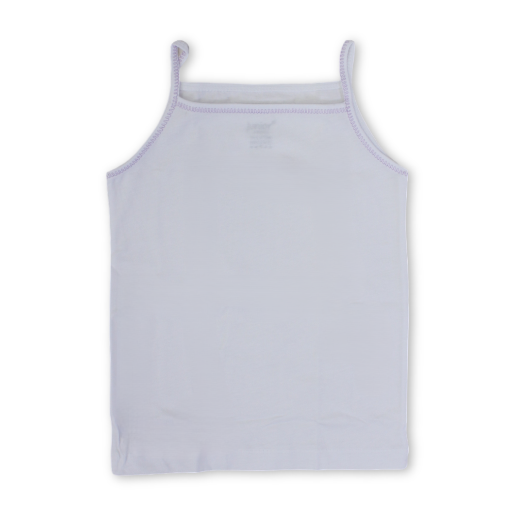Girls Cotton Sleeveless Undershirt – White - Clothing - Junior