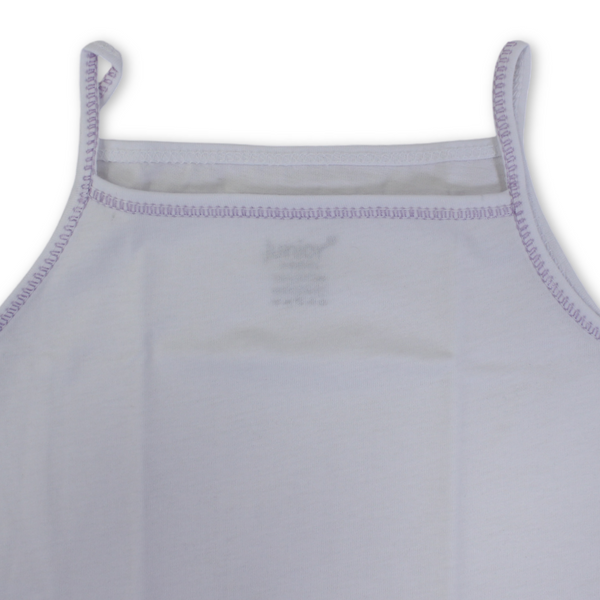 Girls Cotton Sleeveless Undershirt – White