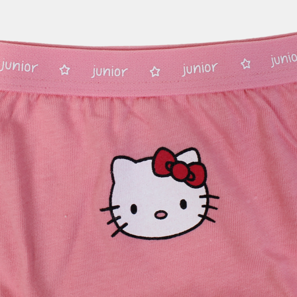 Girls Cotton Panties – Salmon Pink (Hello Kitty Design)