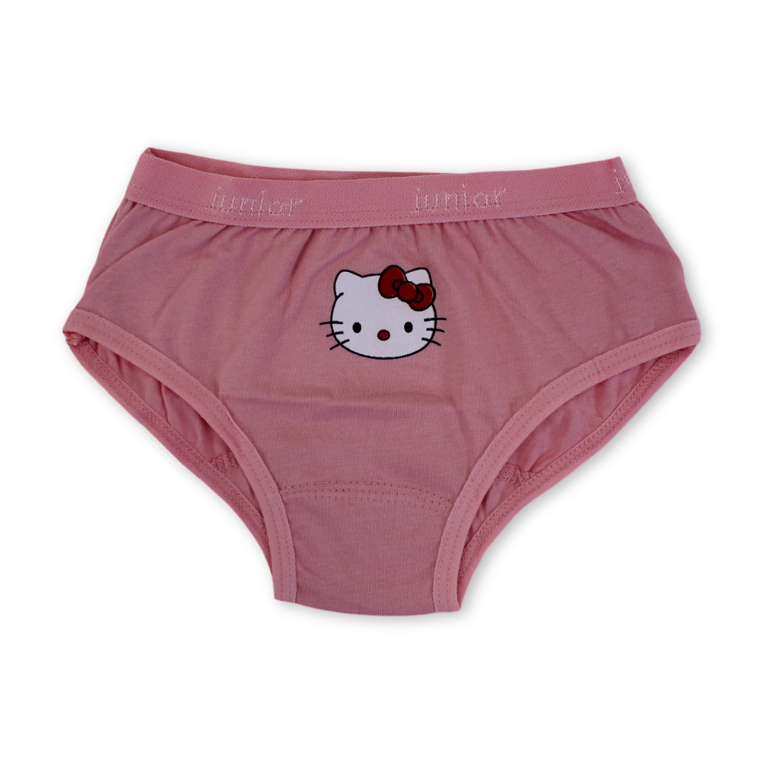 Girls Cotton Pantie – Salmon with Hello Kitty Print - Clothing - Junior