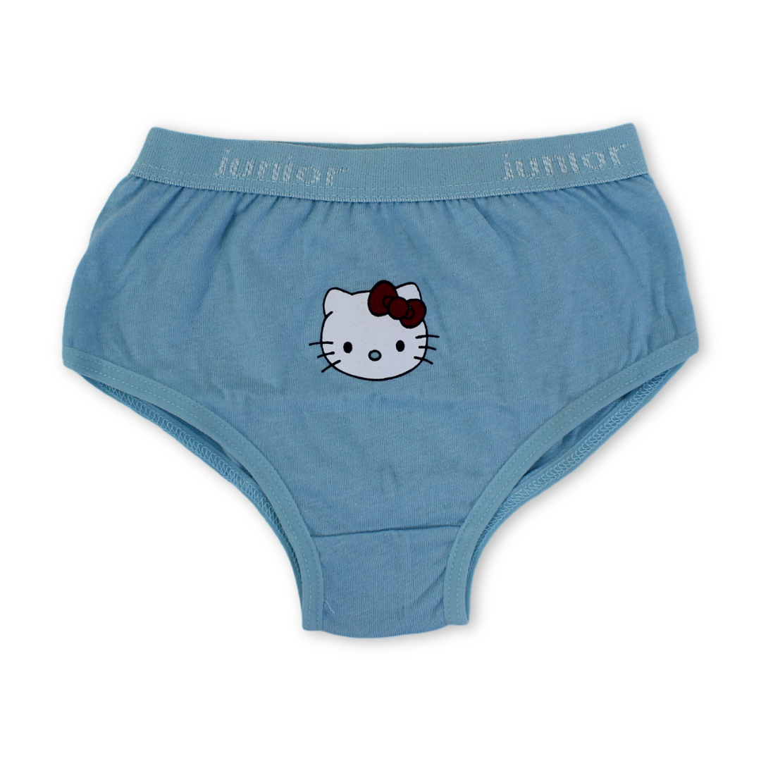 Girls Cotton Pantie – Aqua with Hello Kitty Print - Clothing - Junior