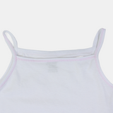 Girls' Cotton Sleeveless Undershirt – White (Thin Straps)