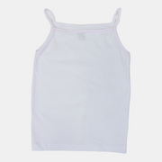 Girls Cotton Sleeveless Undershirt – White (Thin Straps)