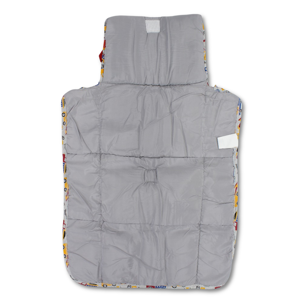 Baby Cotton Changing Mattress – Grey with Vehicles Print