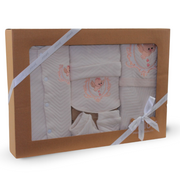 Baby Girls Cotton Gift Box – Off-White with Bird Embroidery