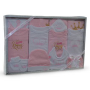 Baby Girls Cotton Gift Clothes Box – Pink with Princess Theme (10-Piece )