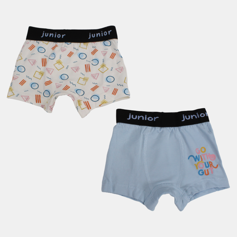 Boys Cotton Boxer Shorts –  (Pack of 2)