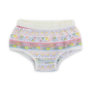 Girls Cotton Pantie – Off-White with Decorative Patterns