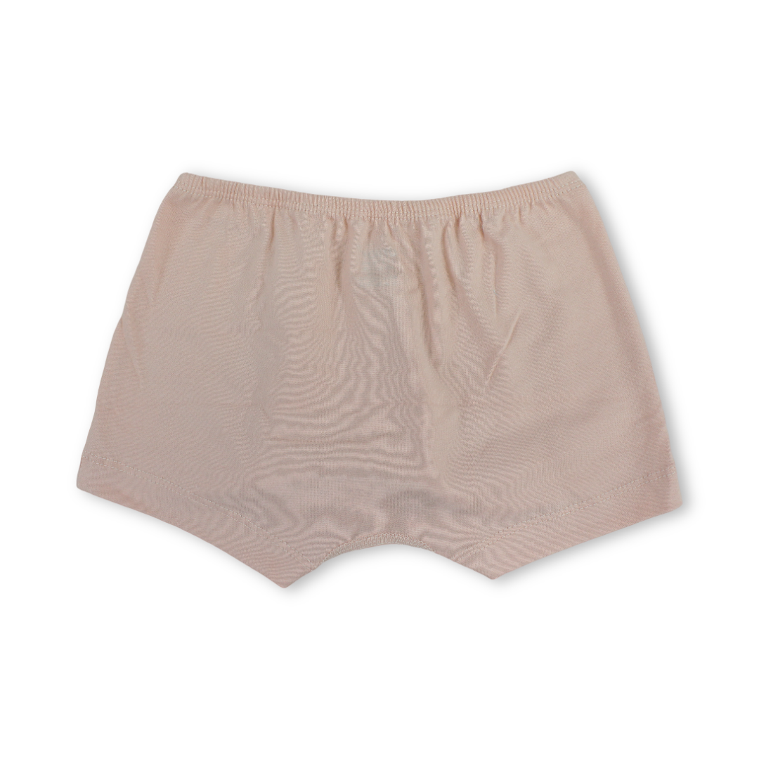 Girls Cotton Pantie – Off-White with "Happy Day" Owl Print