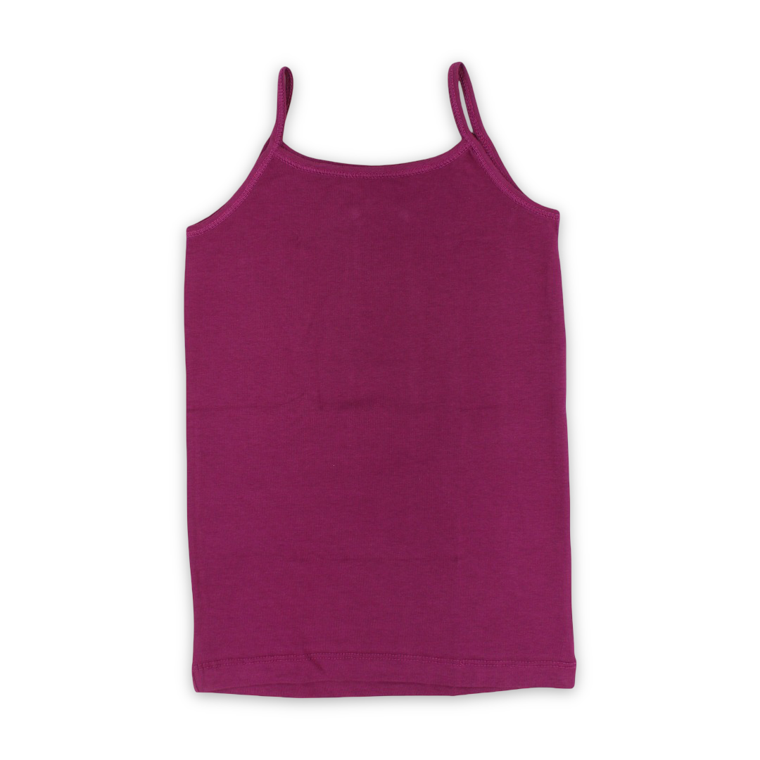 Girls Cotton Sleeveless Undershirt – Burgundy