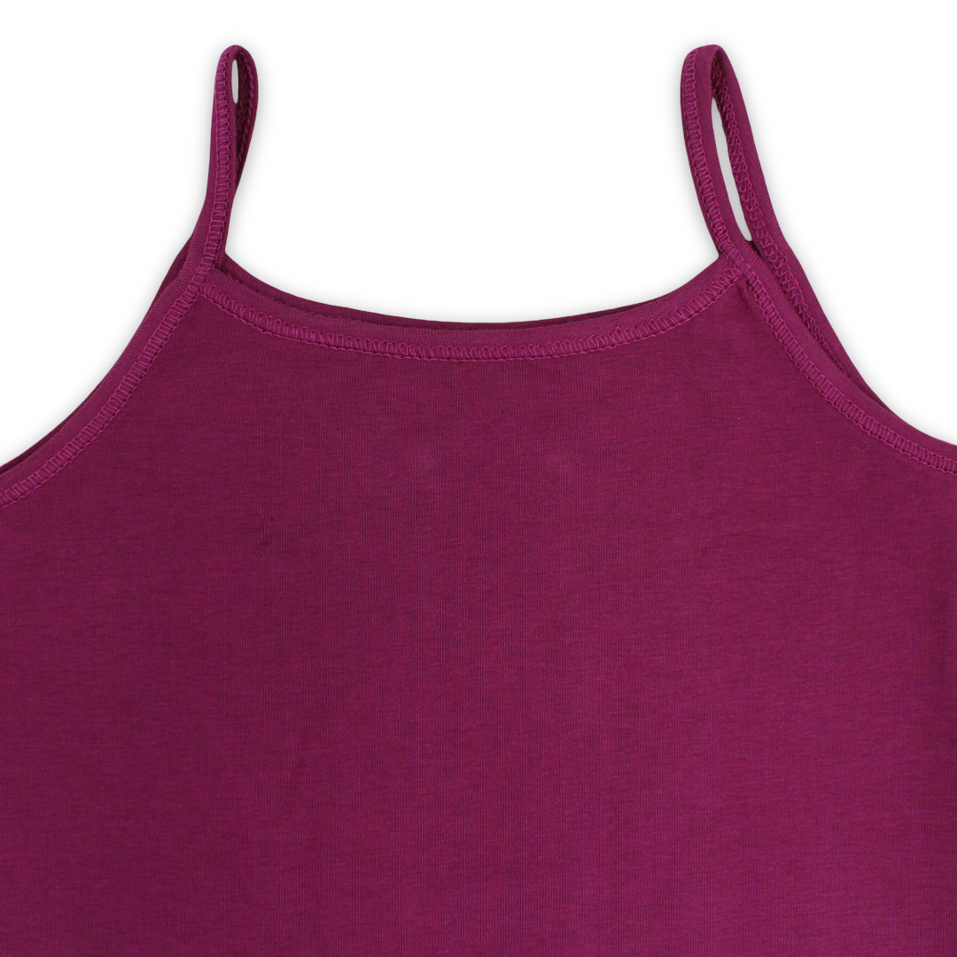 Girls Cotton Sleeveless Undershirt – Burgundy