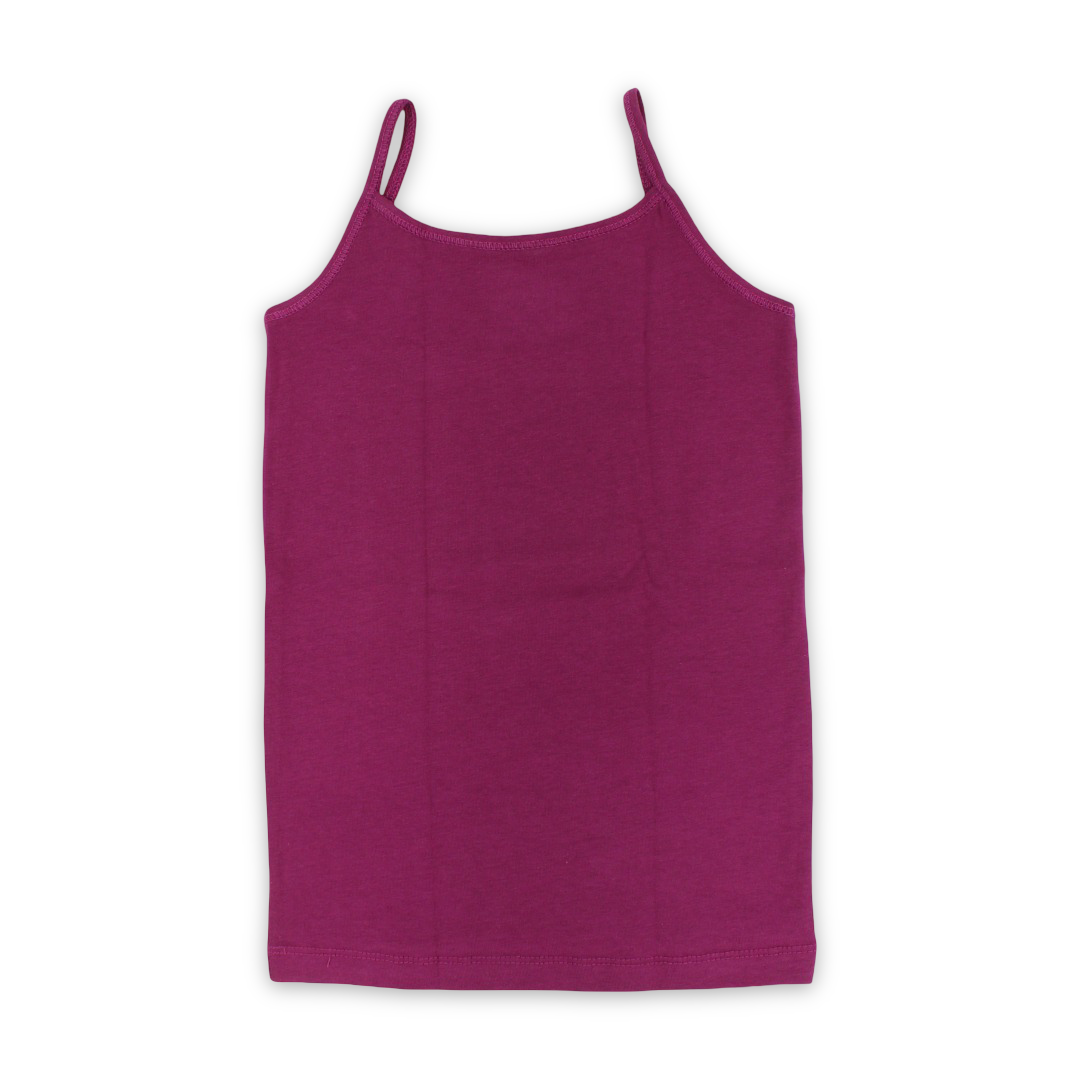 Girls Cotton Sleeveless Undershirt – Burgundy