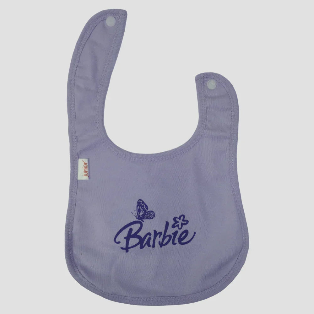 Baby Bib – Purple Barbie Design