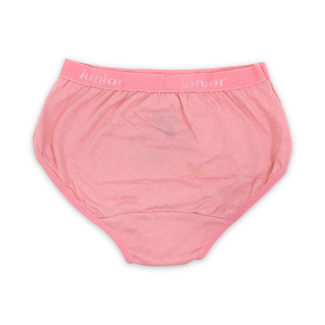 Girls Cotton Pantie – Salmon with "Happy" Print