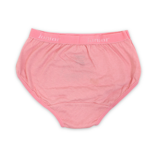 Girls Cotton Pantie – Salmon with "Happy" Print