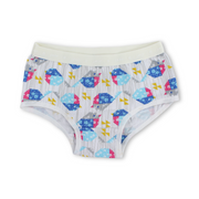 Girls Cotton Pantie – Off-White with Birds Print