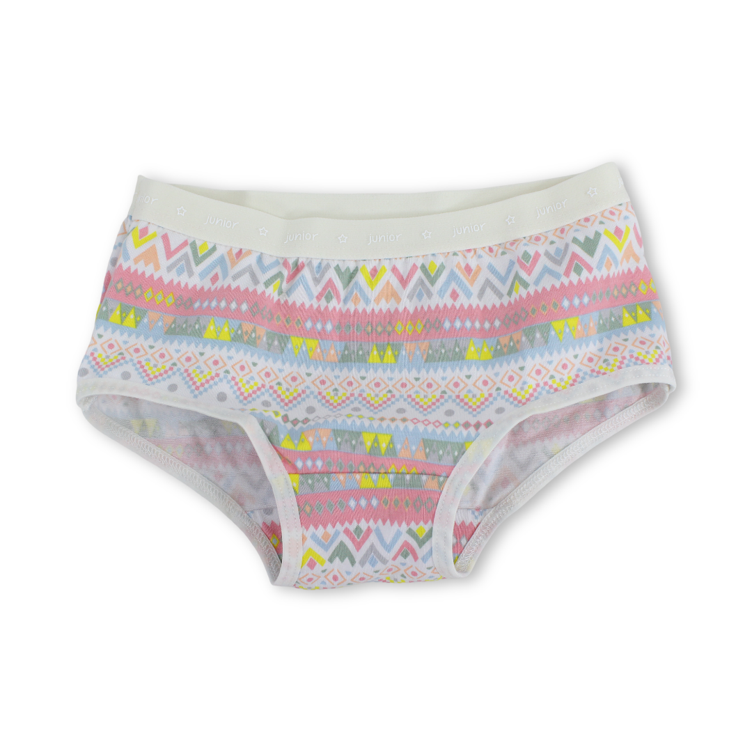 Girls Cotton Pantie – Printed Off-White