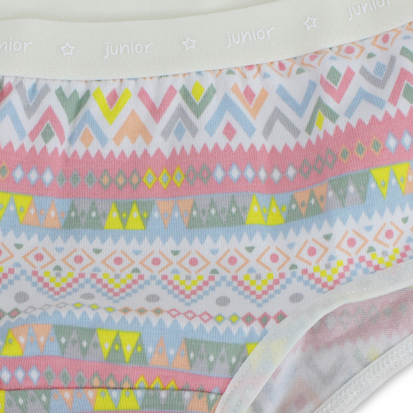 Girls Cotton Pantie – Printed Off-White