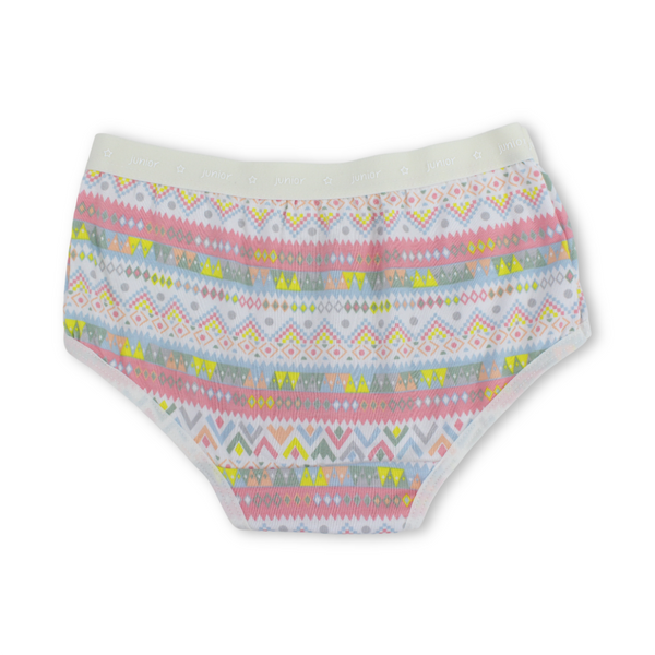 Girls Cotton Pantie – Printed Off-White