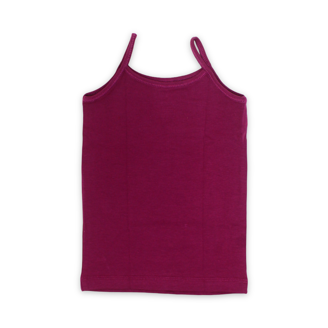 Girls Cotton Sleeveless Undershirt – Burgundy