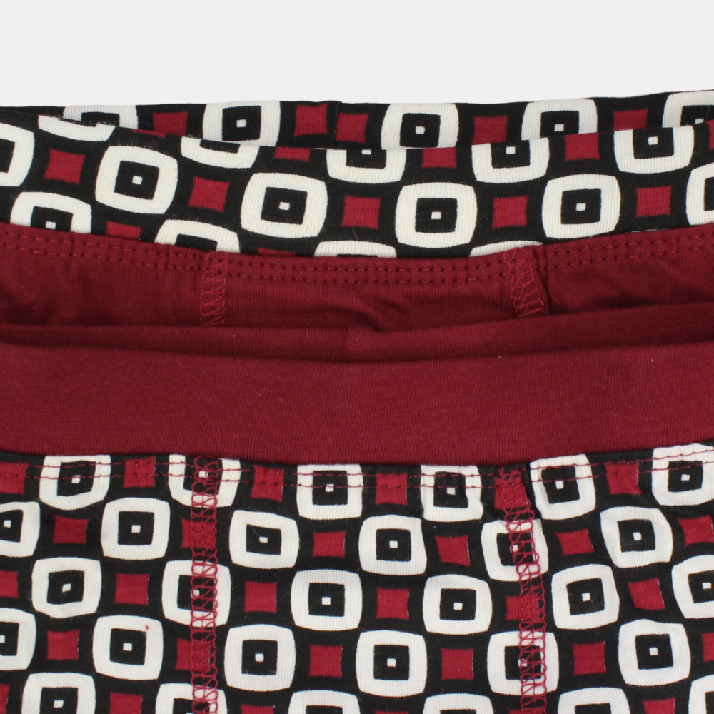 Boys Cotton Boxer Shorts – Maroon (Pack of 2)