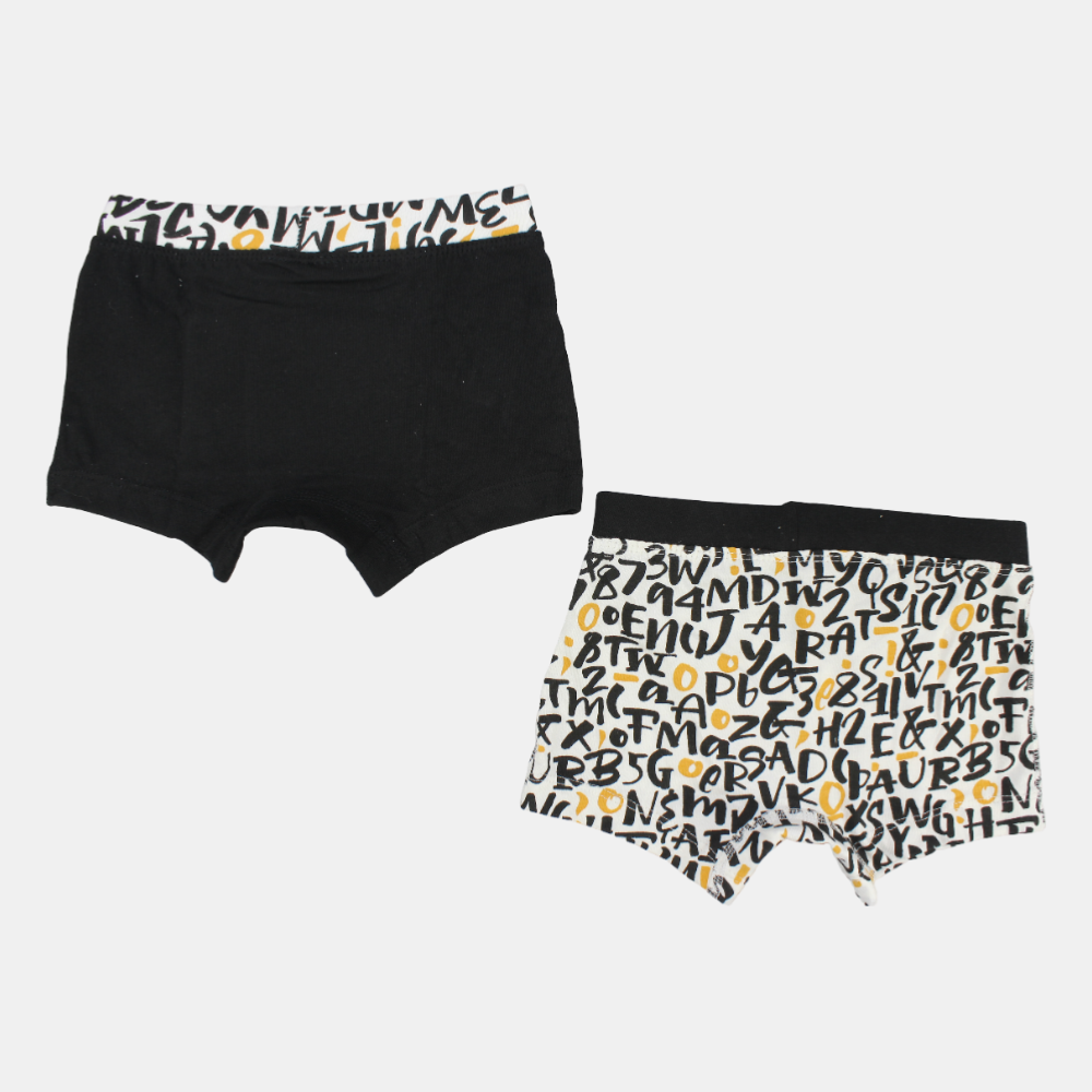 Boys Cotton Boxer Shorts – Gray & Navy (Pack of 2)