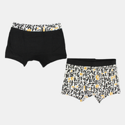 Boys Cotton Boxer Shorts – Gray & Navy (Pack of 2)