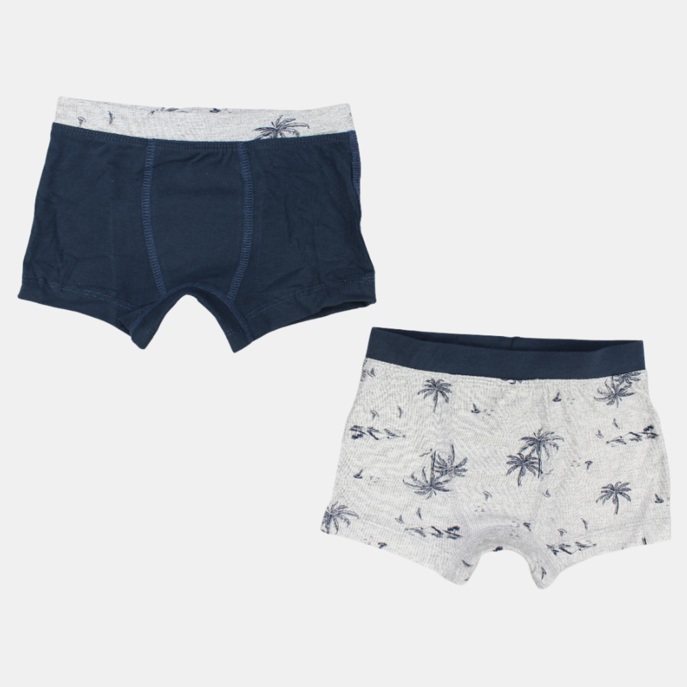 Boys Cotton Boxer Shorts – Pack of 2
