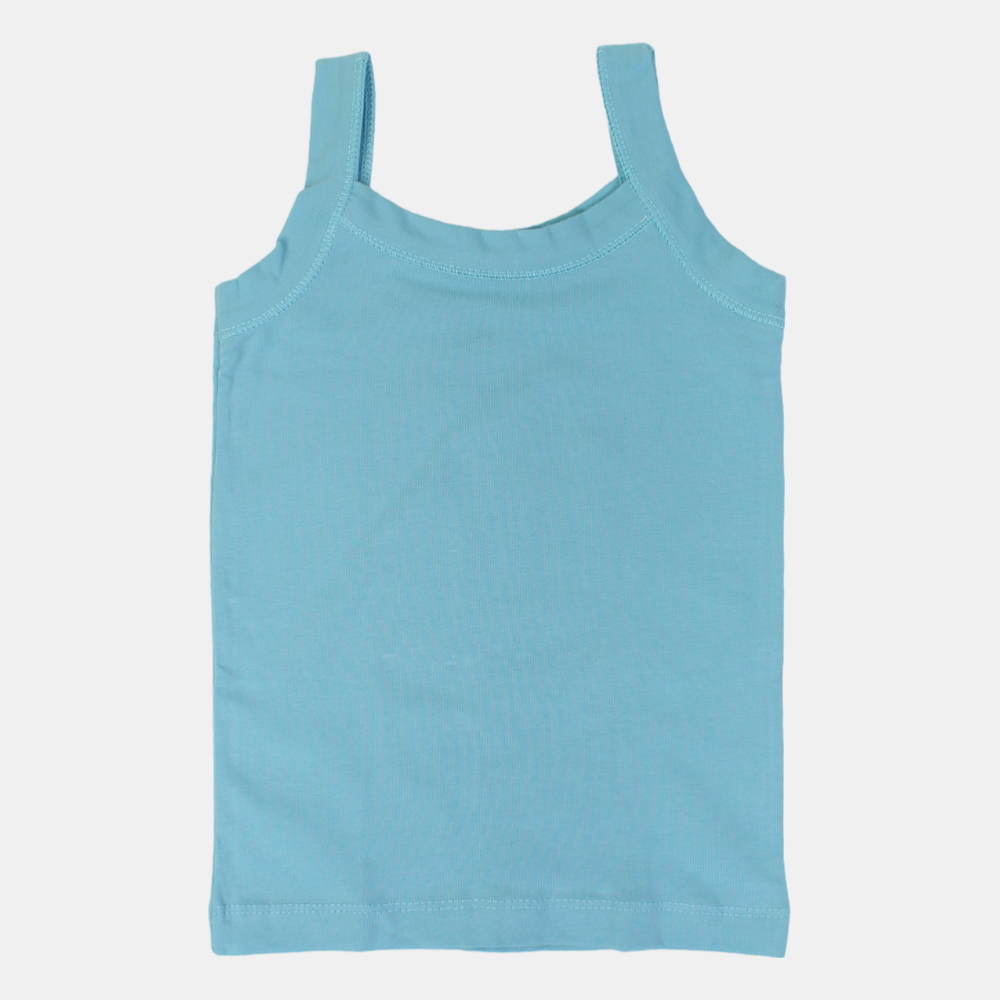 Girls' Cotton Sleeveless Undershirt – Wide Straps