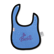 Cotton Baby Bib - Blue with "Barbie" Design