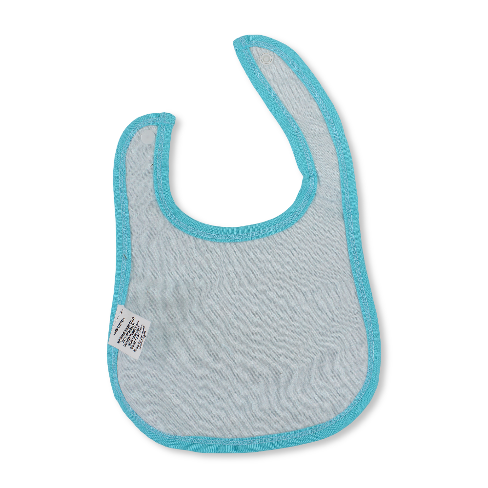 Cotton Baby Bib - Aqua with "Good Times" Design