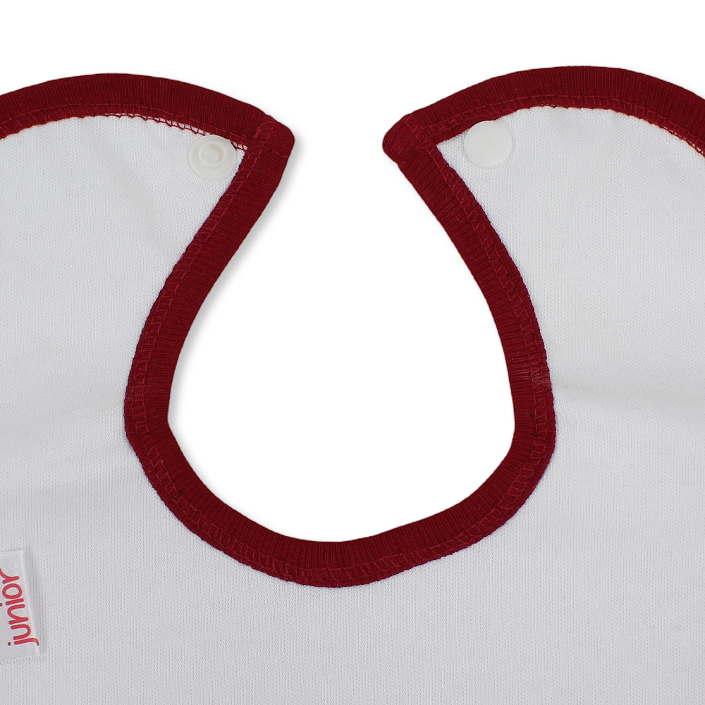 Cotton Baby Bib – Maroon & White with I’m A Sweet Girl Print