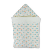Unisex Baby Cotton Baby Sleeping Bag – Off-White with Elephants Print
