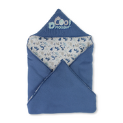 Baby Boys Cotton Baby Sleeping Bag – Indigo with Cool Dinosaur Print