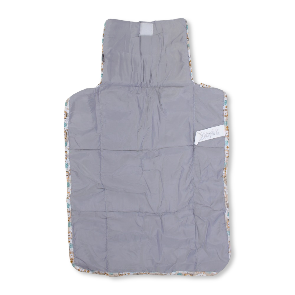 Cotton Baby Changing Mattress – Beige with Lion Face Design