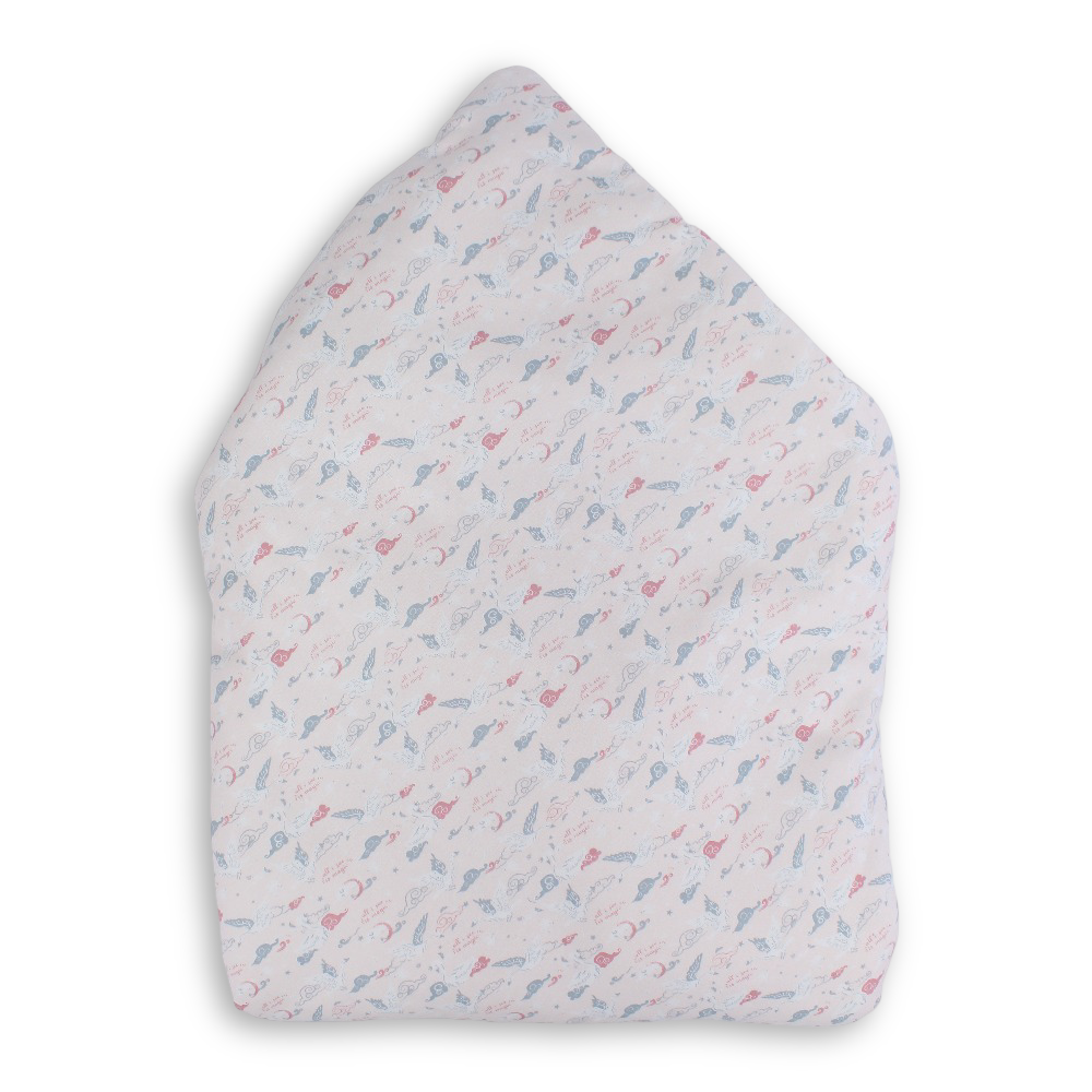 Cotton Baby Blanket – Pink with Flamingo Design