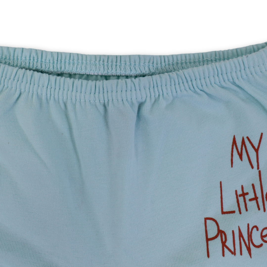 Girls Cotton Pantie – Aqua with "My Little Princess" Print