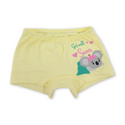 Girls Cotton Panties – Yellow with Koala Print