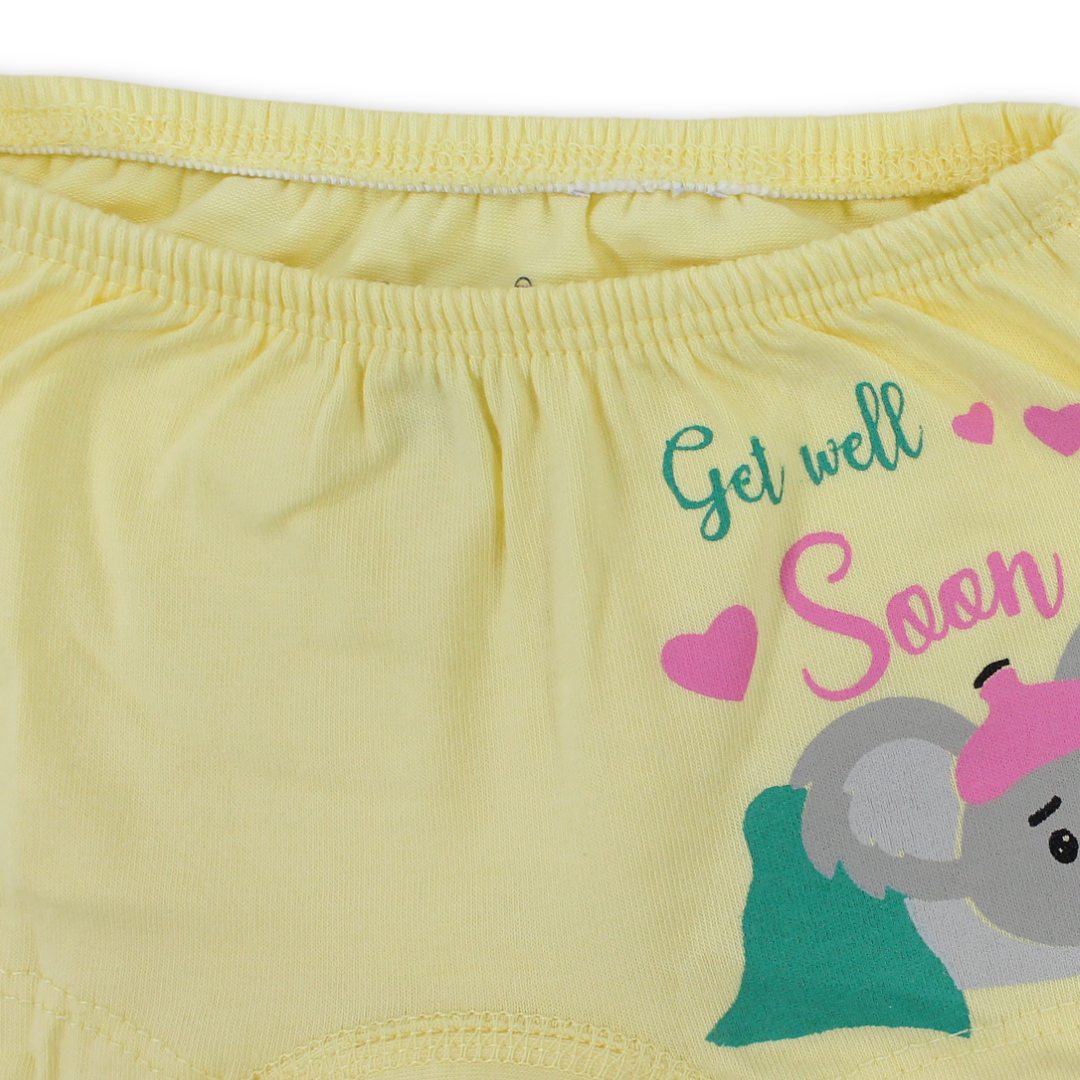 Girls Cotton Panties – Yellow with Koala Print