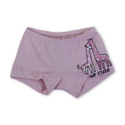Girls Cotton Pantie – Pink with Giraffes Print