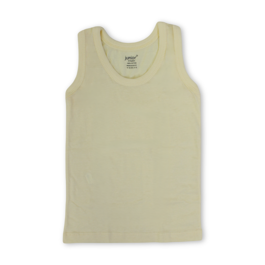 Boys Cotton Sleeveless Undershirt – Yellow - Clothing - Junior