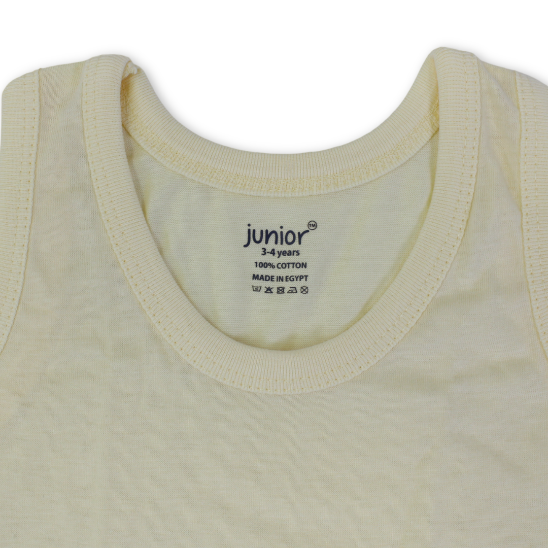Boys Cotton Sleeveless Undershirt – Yellow