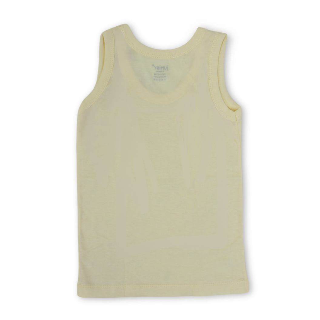 Boys Cotton Sleeveless Undershirt – Yellow