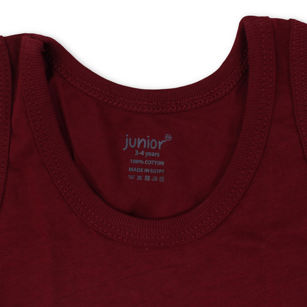 Boys Cotton Sleeveless Undershirt – Marron
