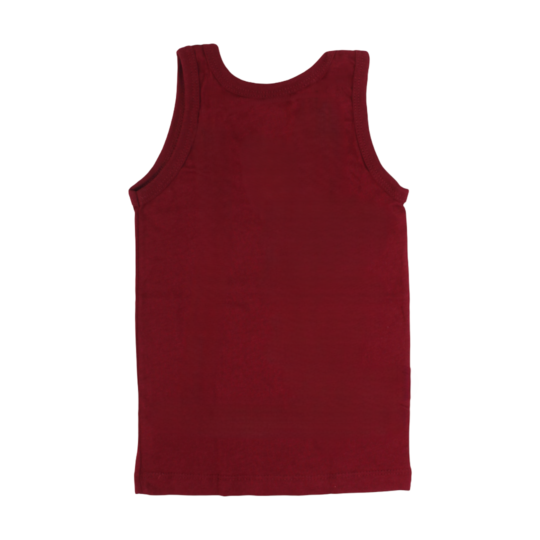 Boys Cotton Sleeveless Undershirt – Marron