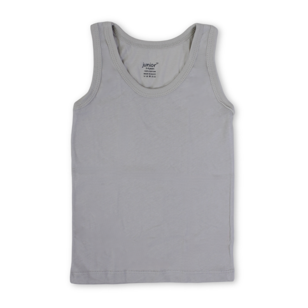 Boys Cotton Sleeveless Undershirt – Beige