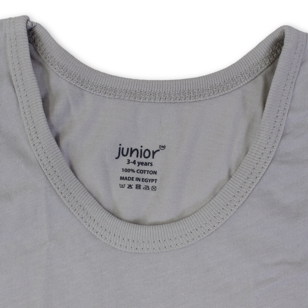 Boys Cotton Sleeveless Undershirt – Beige