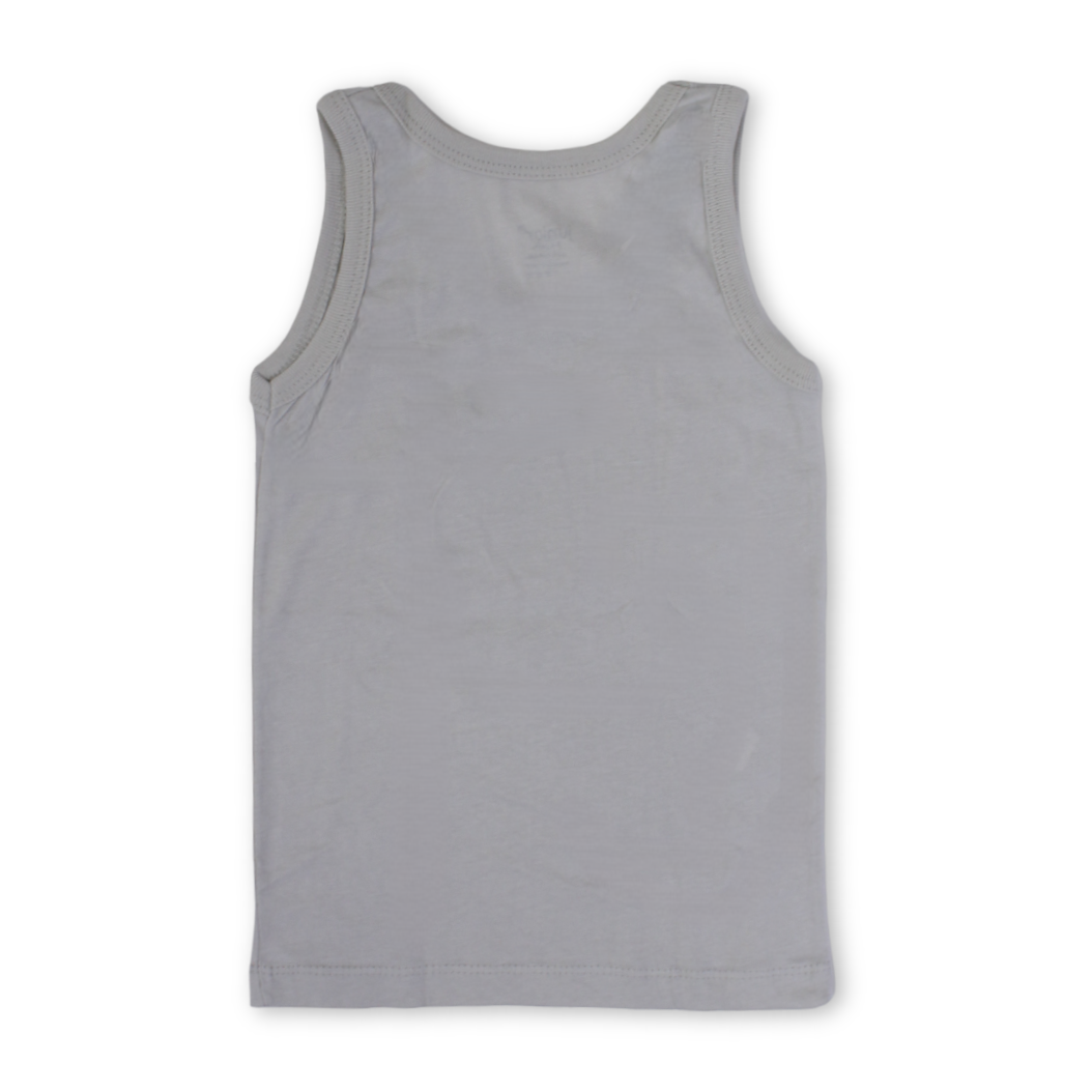 Boys Cotton Sleeveless Undershirt – Beige